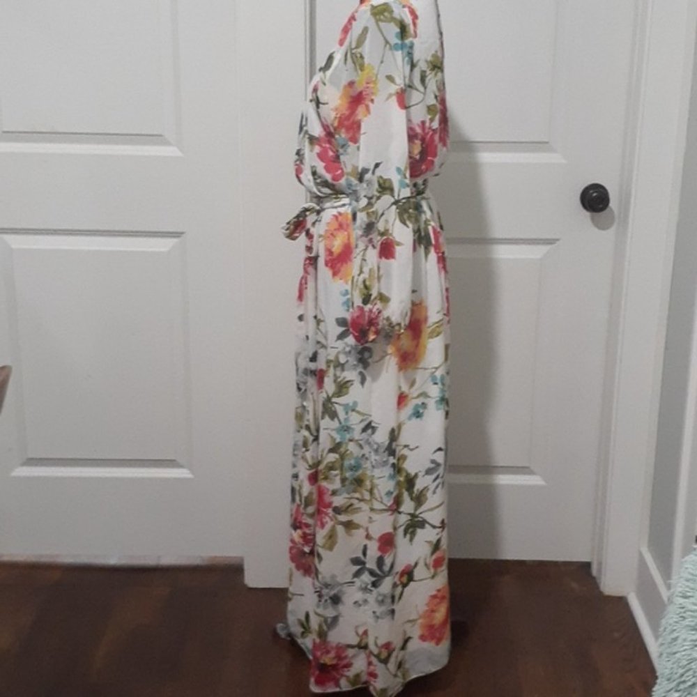 Expresso Floral Dress Sheer With Lining Maxi Flowers - Picture 7 of 10